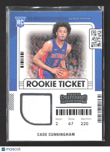 2022 Panini Contenders Basketball Rookie Ticket Cade Cunningham #RTS-CCU RC Memorabilia