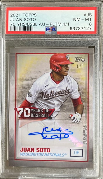 2021 Juan Soto Platinum Auto 1/1 Autograph