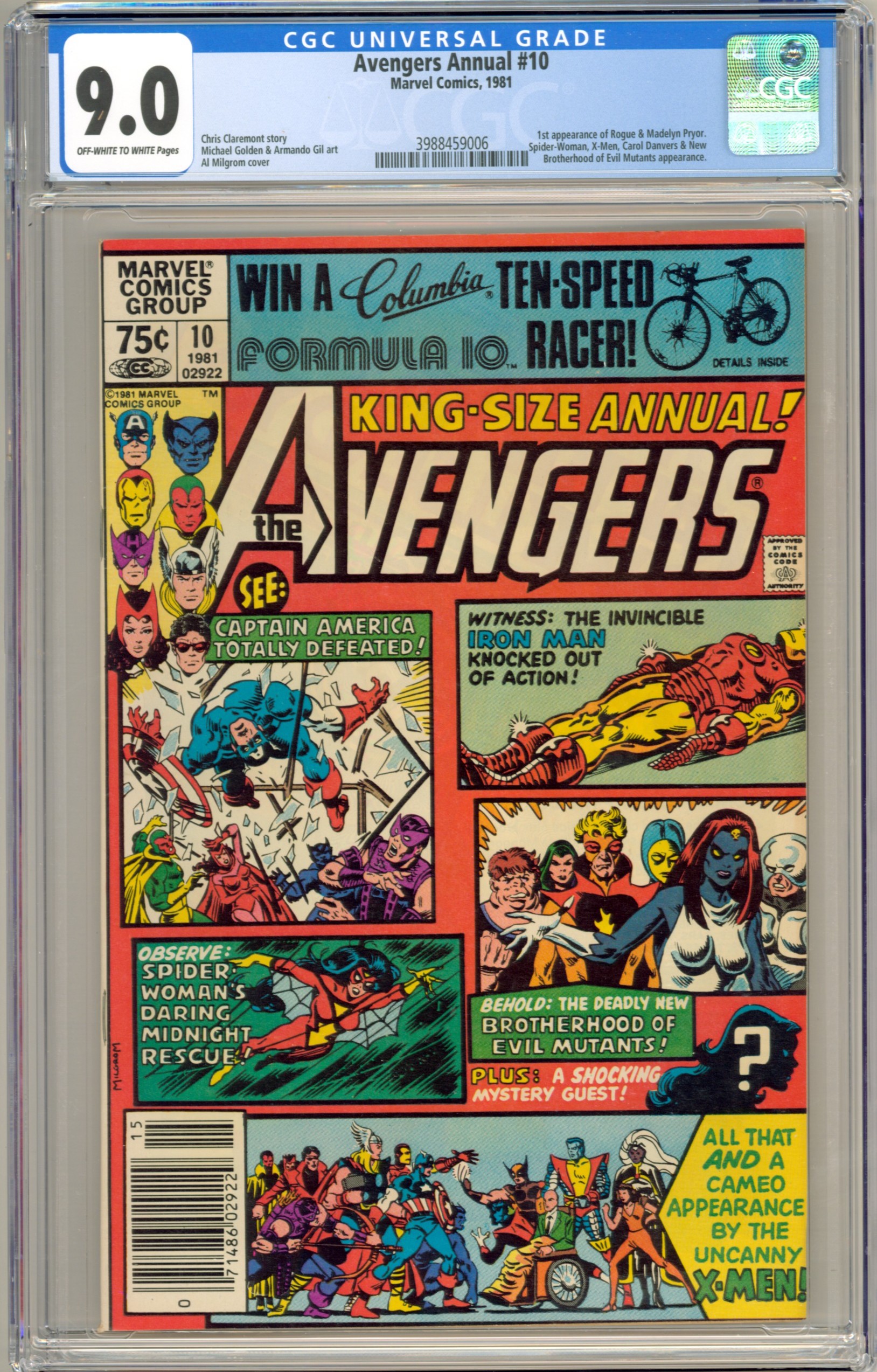 Avengers Annual #10 CGC 9.0