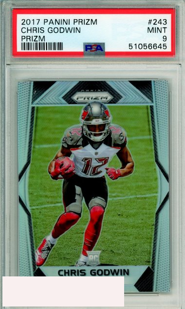 2017 PANINI PRIZM PRIZM CHRIS GODWIN #243 ROOKIE BUCCANEERS PSA MINT 9