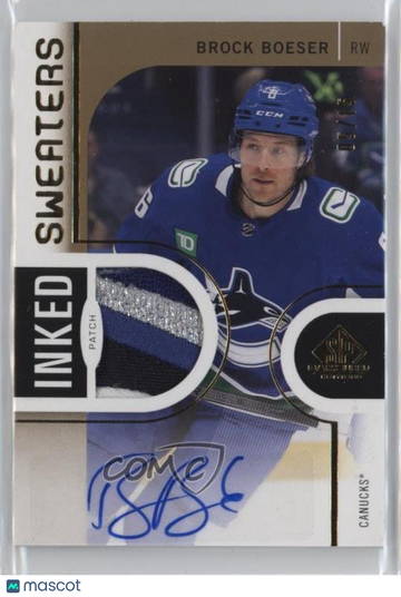 2024-25 Upper Deck SP Game Used - Inked Sweaters - Patch Brock Boeser #IS-BB Patch 05/15