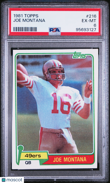 1981 Topps Joe Montana #216 Rookie PSA 6