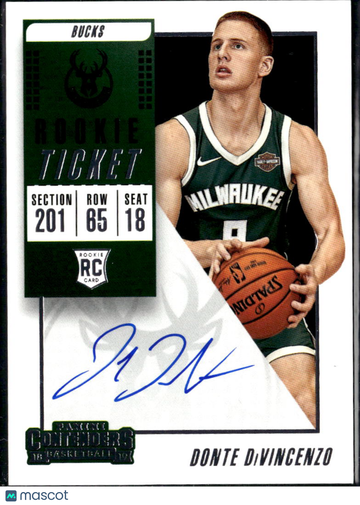 2018 Panini Contenders Rookie Ticket Donte DiVincenzo #128 RC