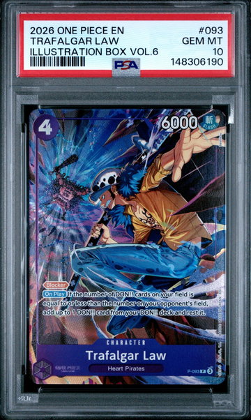 2026 One Piece Promo Illustration Box Volume 6 Trafalgar Law #P093 PSA 10