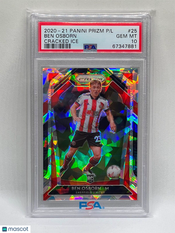 2020 Panini Prizm Premier League Ben Osborn #25 Cracked Ice PSA 10