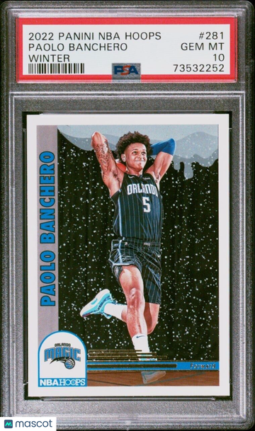 2022 Panini Paolo Banchero #281 Winter Rookie PSA 10