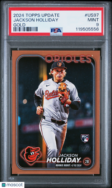 2024 Topps Update Jackson Holliday #US97 Gold PSA 9
