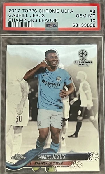 2017 Gabriel Jesus Topps Chrome UEFA PSA 10