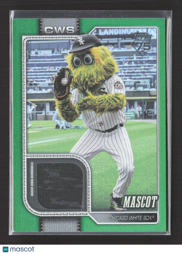 2026 Topps Series One Green #MAS-CWS Southpaw Relic 21/99 Mascot Worn Chicago White Sox