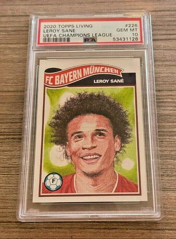 2020 Topps Living #226 Leroy Sane FC Bayern Munchen PSA 10 GEM MT POP 11