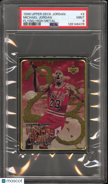1996 Upper Deck Jordan Flying High Metal Michael Jordan #2 PSA 9