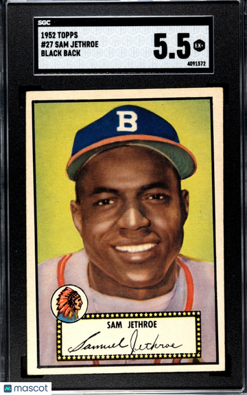 1952 Topps Sam Jethroe #27 [Base] Base Set SGC 5.5 Topps