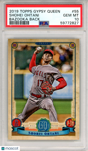 2019 Topps Gypsy Queen Shohei Ohtani #55 Bazooka Back PSA 10
