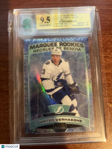 2019-20 O-Pee-Chee Platinum Carter Verhaeghe #155 Rookie MNT 9.5