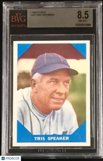 1960 Fleer Tris Speaker #10 BVG 8.5