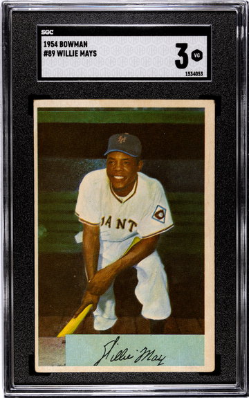 1954 Bowman #89 Willie Mays SGC 3
