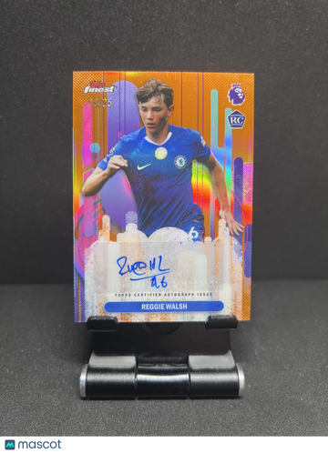 2026 FINEST EPL REGGIE WALSH ORANGE REFRACTOR AUTO /25 RC