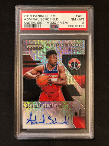 2019 Panini Prizm - Admiral Schofield - Rookie Auto Mojo SSP PSA 8