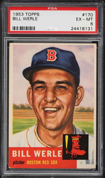 1953 Topps Baseball Bill Werle #170 PSA 6