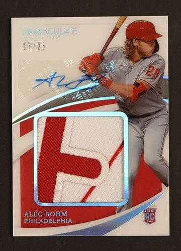 2021 Panini Immaculate Collection Alec Bohm #PPA-AB RC RPA /25