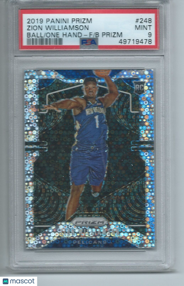 2019 Panini Prizm Zion Williamson #248 Variation Fast Break PSA 9