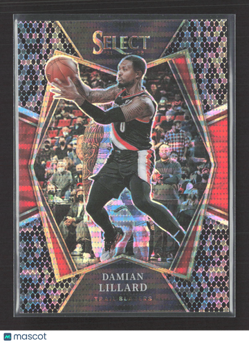 2022 Panini Select Prizm Damian Lillard #186 Elephant