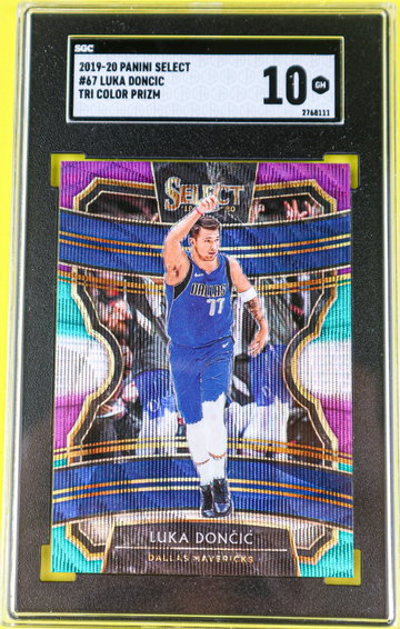 LUKA DONCIC 2019-20 PANINI SELECT TRI COLOR SGC 10