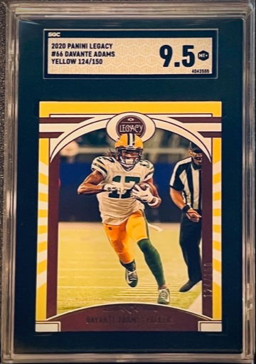 2020 Panini Legacy Davante Adams #66 Yellow Parallel #124/150 SGC 9.5
