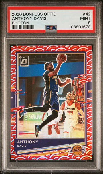 2020 Panini Donruss Optic Photon Anthony Davis #42 PSA 9