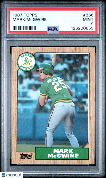 1987 Topps Mark Mcgwire #366 Rookie PSA 9