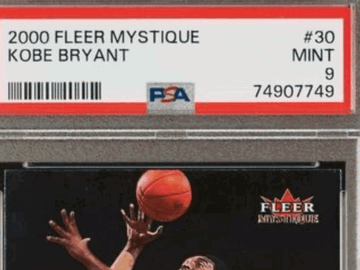 Graded 2000 Fleer Mystique Kobe Bryant #30 Insert PSA 9 Los Angeles Lakers Basketball Trading Card