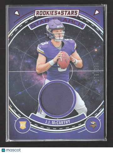 2024 Panini Rookies & Stars Star Search J.J. McCarthy #SS-JMY RC Authentic Memorabilia