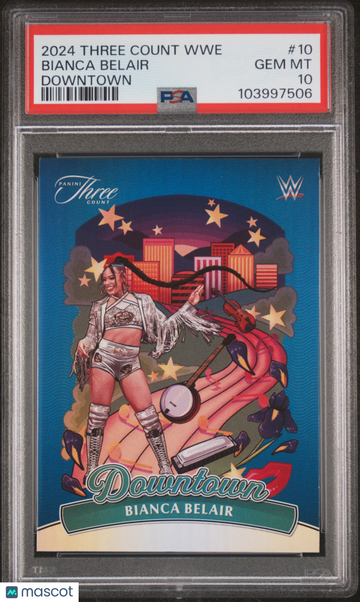 2024 Panini Three Count WWE Downtown Bianca Belair #10 PSA 10