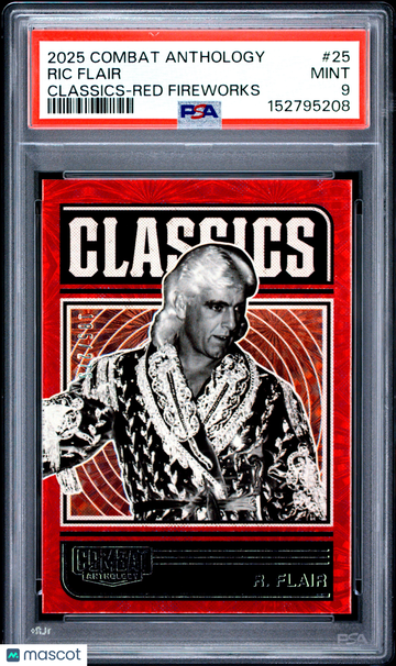 2025 Panini Combat Anthology Classics Ric Flair #25 Red Fireworks /215 /215 PSA 9