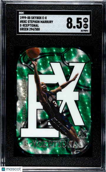1999 Skybox E-X Stephon Marbury #8XC Xceptional Green 500 SGC 8.5