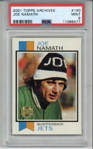 2001 TOPPS ARCHIVES #140 JOE NAMATH CARD NEW YORK JETS PSA 9 LOW POP