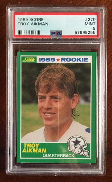 1989 Score Troy Aikman #270 HOF RC PSA-9