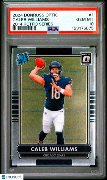 Caleb Williams 2024 Panini Donruss Optic 2014 Retro Series Retro Rated Rookie PSA 10 #1