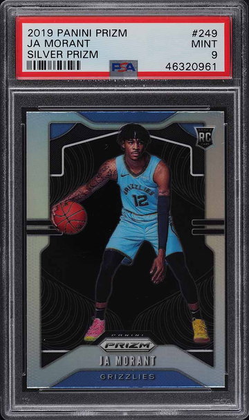 2019 Panini Prizm Silver Ja Morant ROOKIE RC #249 PSA 9 