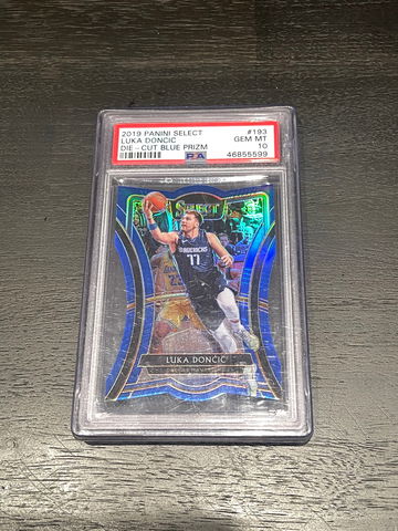 2019 Panini Select Luka Die Cut Blue Prizm PSA 10