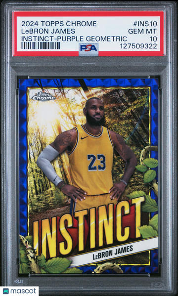 2024 Topps Chrome Instinct LeBron James #INS10 Purple Geometric PSA 10