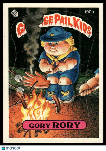1986 Garbage Pail Kids Gory Rory #190a