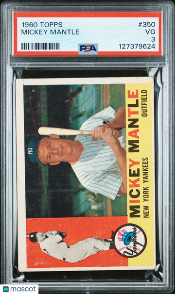 1960 Topps Mickey Mantle #350 PSA 3