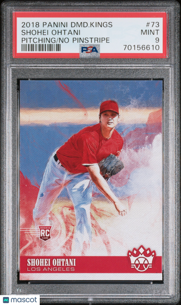 2018 Panini Diamond Kings Shohei Ohtani #73 Pitching No Pinstripe PSA 9
