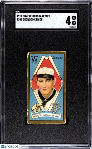 1911 Sovereign Cigarettes (T205) George Mcbride SGC 4