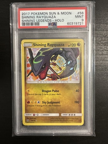 2017 Pokemon Sun & Moon Shining Legends Shining Rayquaza PSA 9 #56