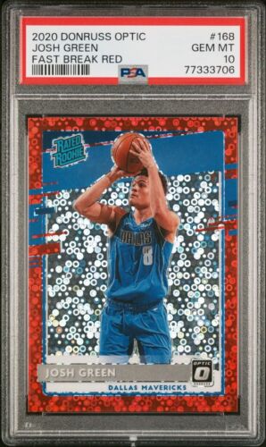 2020-21 Panini Donruss Optic Josh Green Fast Break Red /85 RC #168 PSA 10 POP 1