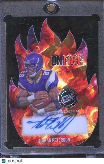 2024 Leaf Press Pass Premium On Fire Adrian Peterson #OF-AP1 Cracked Ice /10