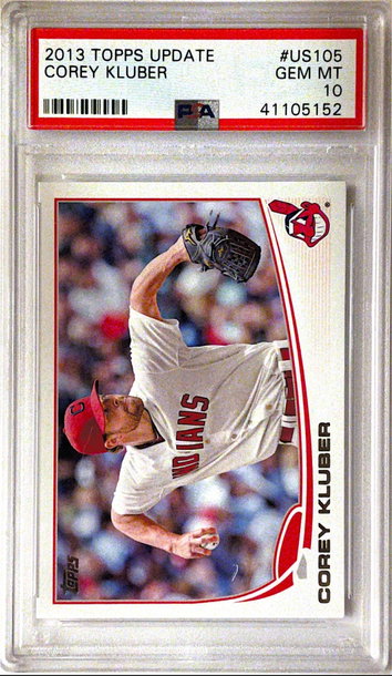 2013 Topps Update Corey Kluber PSA 10 Gem Mint