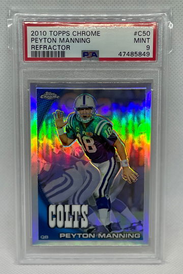 2010 Topps Chrome Peyton Manning Refractor #C50 PSA 9 